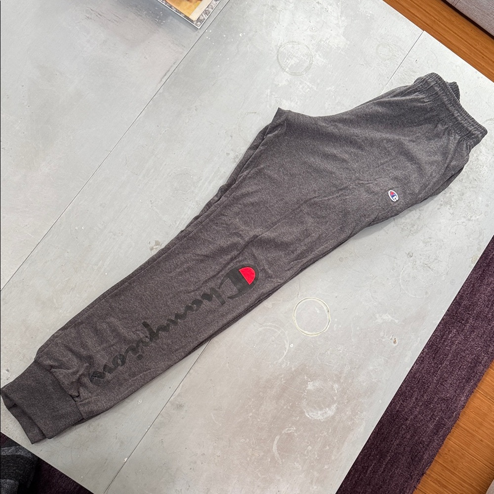 NWOT Men’s M Champion Dark Gray Sweatpants with Logo